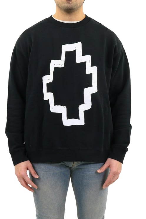 Marcelo Burlon Heren Tempera Coss Crewneck Zwart