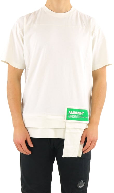 AMBUSH Heren Waist Pocket T-Shirt Tofu Fern Wit