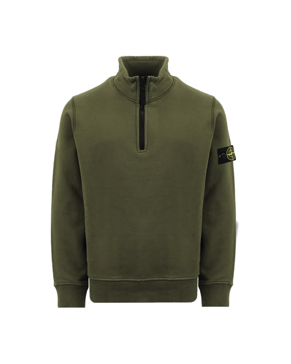 Stone Island Junior Kids Logo Half Zip Sweater Groen Groen