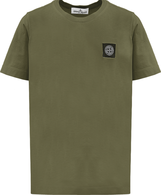 Stone Island Junior Kids Logo Patch T-Shirt Groen Groen