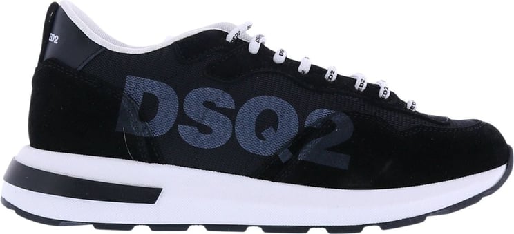 Dsquared2 Kids Sneakers Running Sole Lace Dsq Zwart