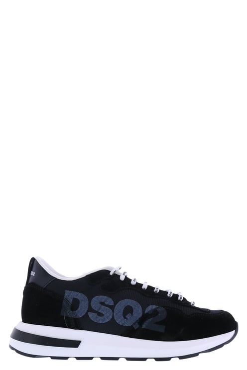 Dsquared2 Kids Sneakers Running Sole Lace Dsq Zwart