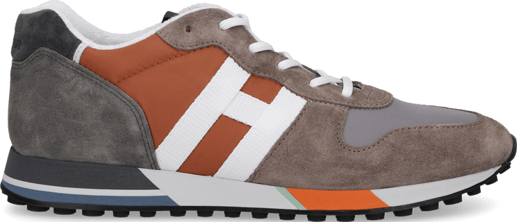 HOGAN Low-top Sneakers H Suede Textile Herbie Grijs