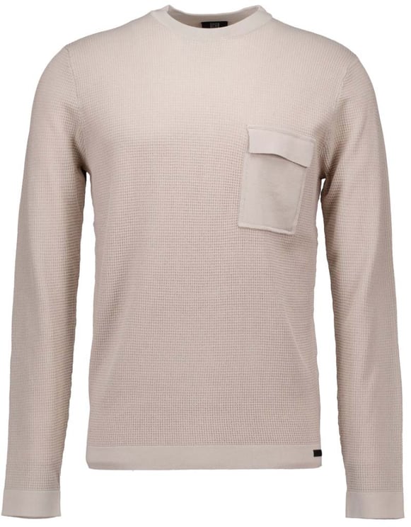 Genti Round pocket ls truien bruin Bruin