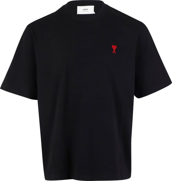 AMI Paris T Shirts & Polo's BFUTS005.726 Zwart