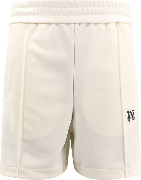 Palm Angels Trouser with embroidered monogram on the front Wit