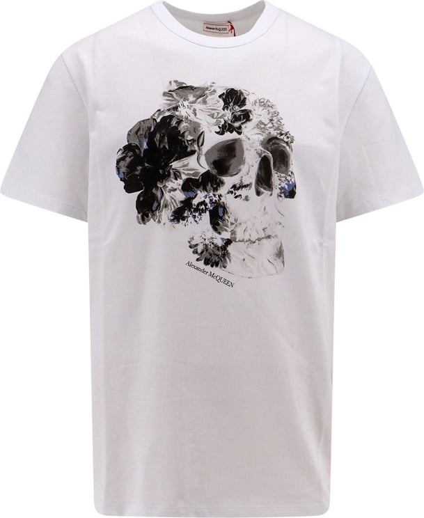 Alexander McQueen Cotton t-shirt with iconic frontal Skull Wit