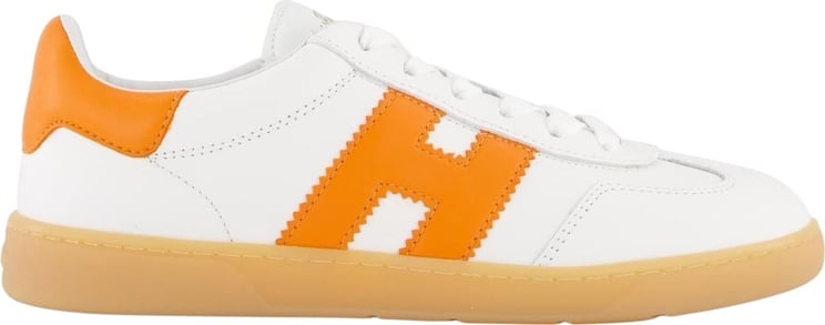 HOGAN Dames Cool Sneaker Wit/Oranje Wit