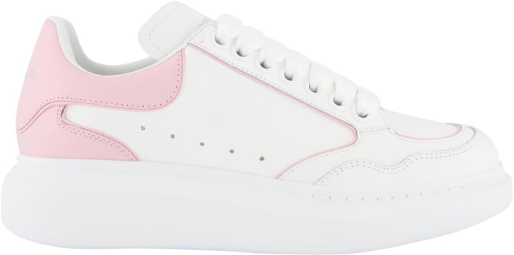 Alexander McQueen Dames Oversized Sneaker Wit/Roze Wit