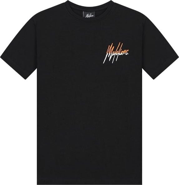 Malelions Malelions Junior Split T-Shirt - Black/Orange Zwart