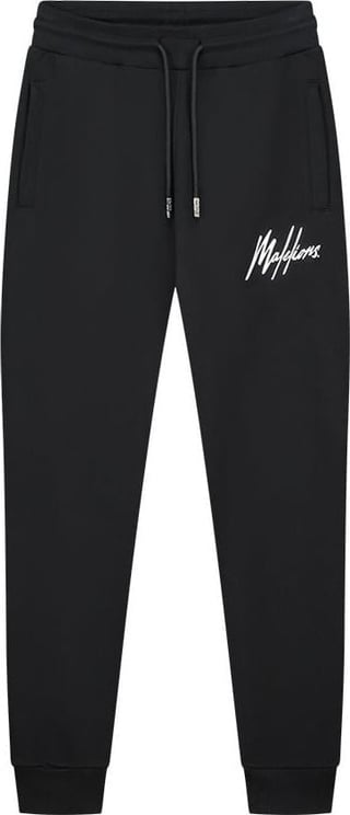 Malelions Malelions Men Striped Signature Sweatpants - Black/White Zwart