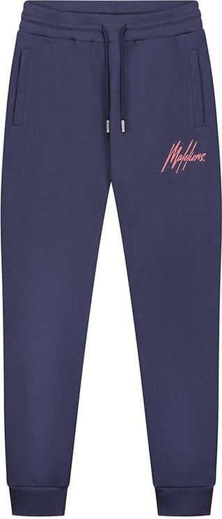 Malelions Malelions Men Striped Signature Sweatpants - Navy/Coral Blauw