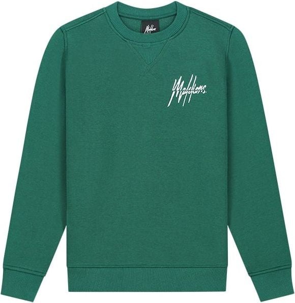 Malelions Malelions Junior Split Sweater - Dark Green/Mint Groen
