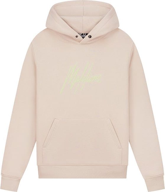 Malelions Malelions Men Striped Signature Hoodie - Taupe/Light Green Beige