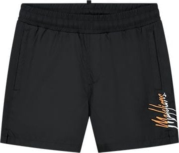 Malelions Malelions Junior Split Swim Shorts - Black/Orange Zwart