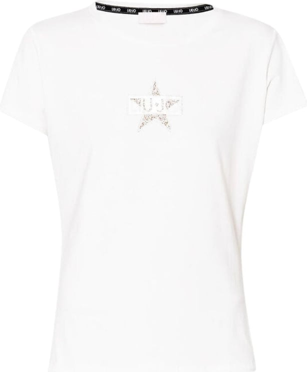 Liu Jo T-shirt Donna con stella in lurex Wit