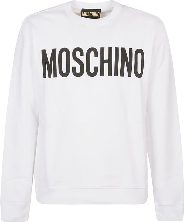 Moschino Printed Logo Sweatshirt White Wit