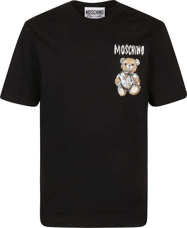 Moschino Drawn Teddy Bear T-shirt Black Zwart