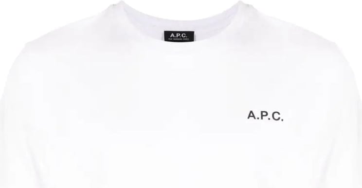 A.P.C. t-shirt wave white Wit