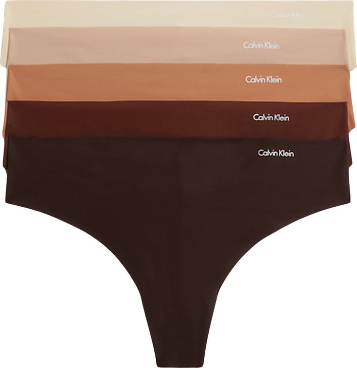 Calvin Klein Thong 5 Pack Invisbles Cotton Divers