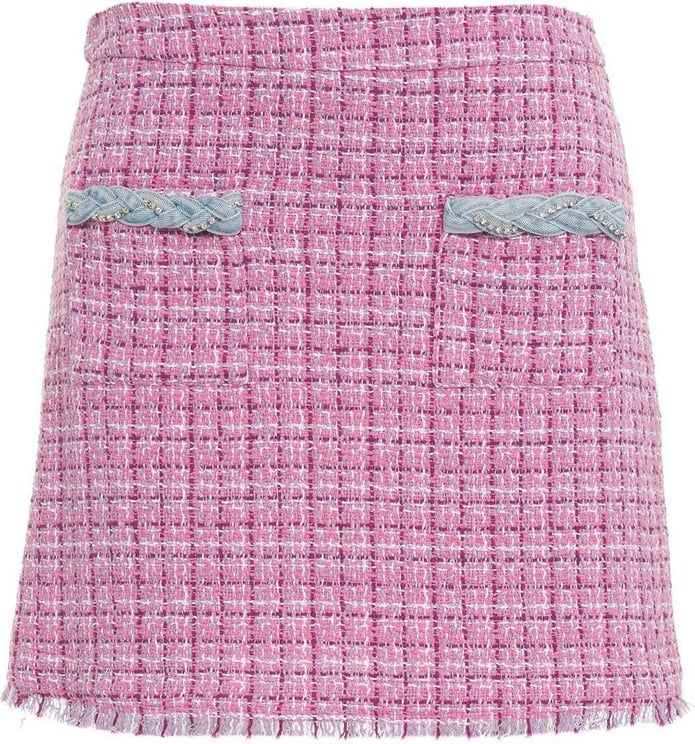 Liu Jo Boucle mini skirt Roze