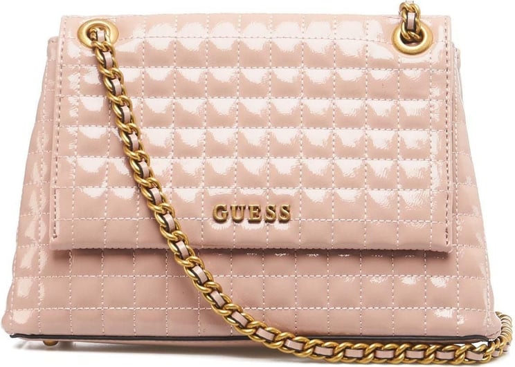 Guess Quilted crossbody bag "Tia" Roze