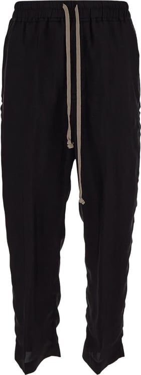 Rick Owens Drawstring Astaires Cropped Trousers Zwart
