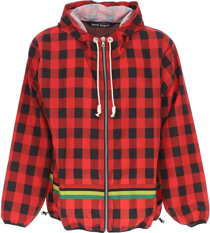 Palm Angels Palm Angels Checked Windbreaker Jacket Rood