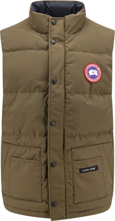 Canada Goose Sleeveless jacket with logo patch Groen