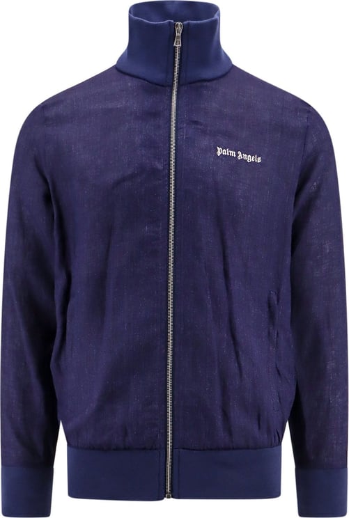 Palm Angels Classic Logo linen jacket Blauw