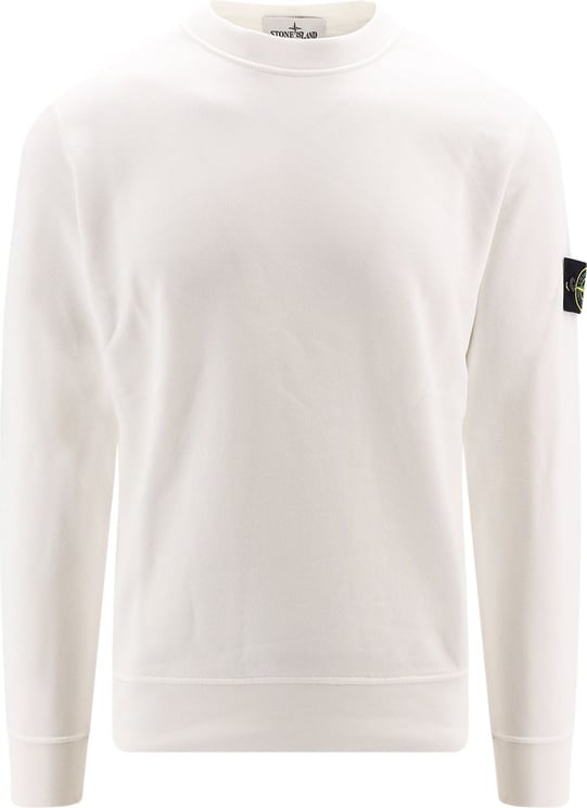 Stone Island Cotton sweatshirt with removable logo patch Wit