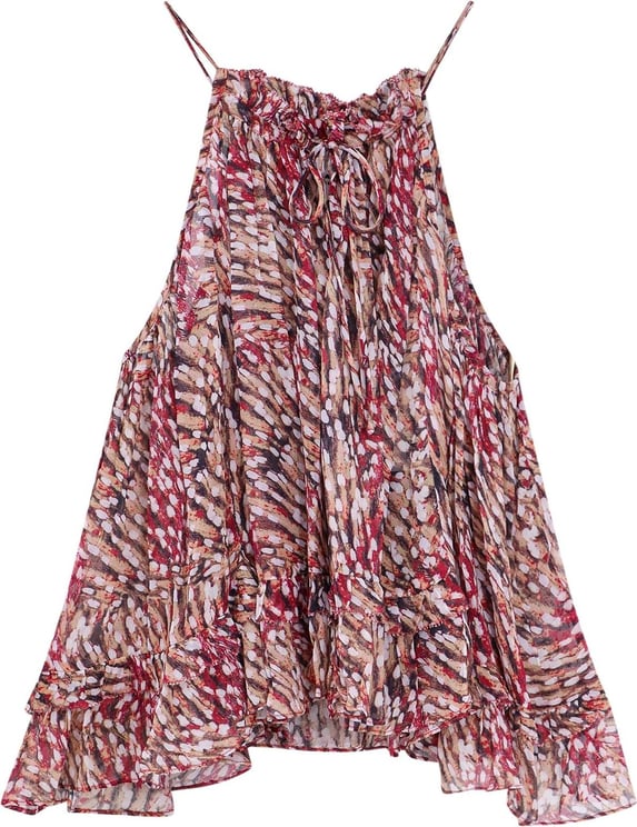 Isabel Marant Viscose top with all-over print Divers