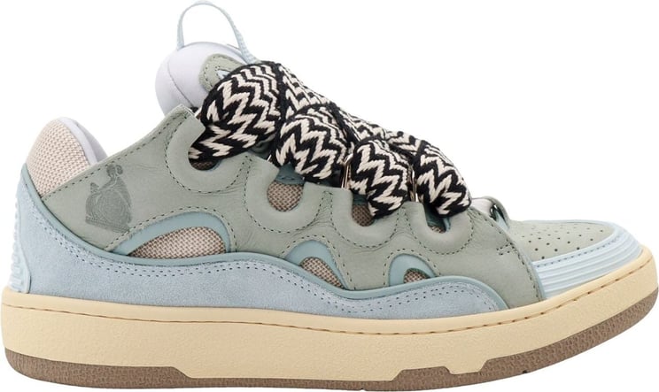 Lanvin Suede and mesh sneakers Blauw