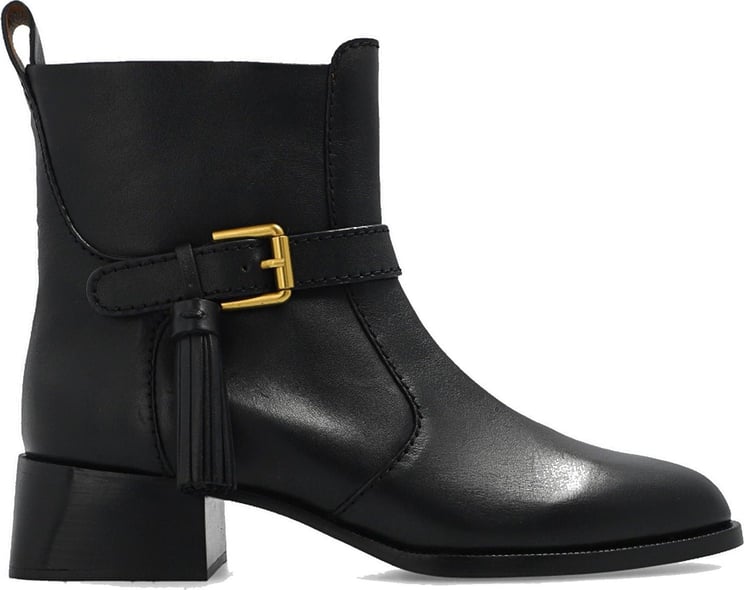 See by Chloe See By Chloe Lory Leather Ankle Boots Zwart