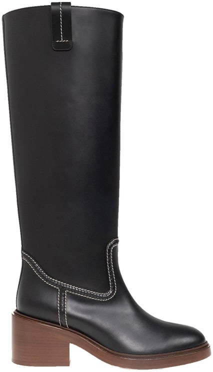 Chloé Chloe' Evening Leather Boots Zwart