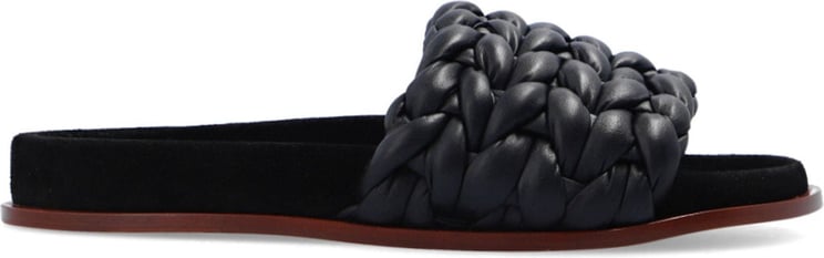 Chloé Chloe' Kacey Leather Slides Zwart