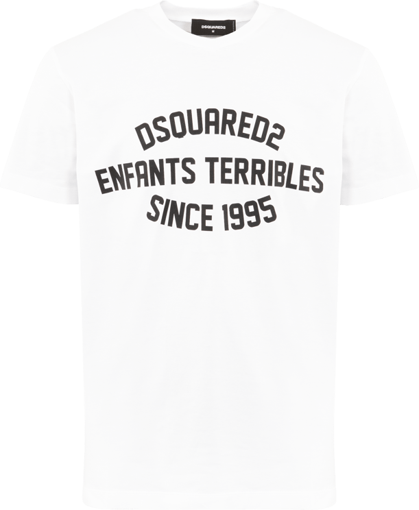Dsquared2 Heren Enfants Terribles T-Shirt Wit Wit