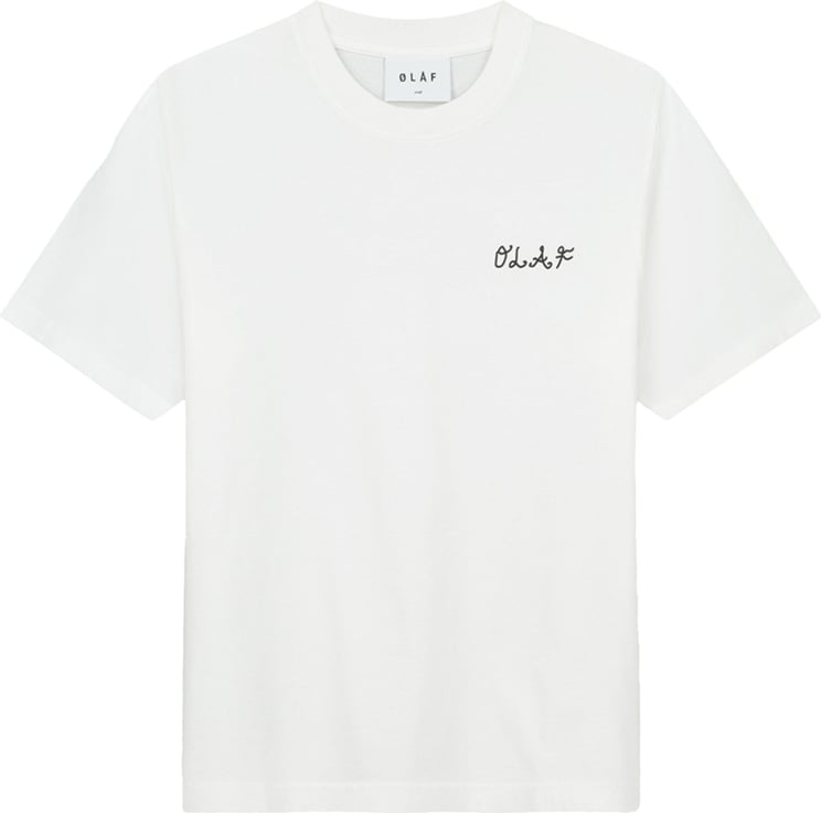 ØLÅF Waves tee t-shirts wit Wit