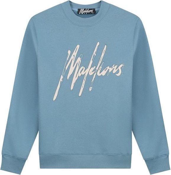 Malelions Malelions Men Destroyed Signature Sweater - Slate Blue/Cement Blauw