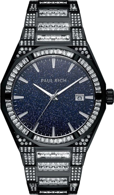 Paul Rich Iced Star Dust II Black ISD201-A automatisch horloge Blauw