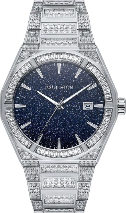 Paul Rich Iced Star Dust II Silver ISD205 horloge 43 mm Blauw