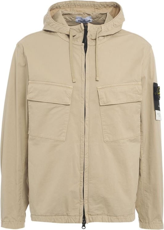 Stone Island Jacket with maxi pockets "Supima Cotton Twill" Beige