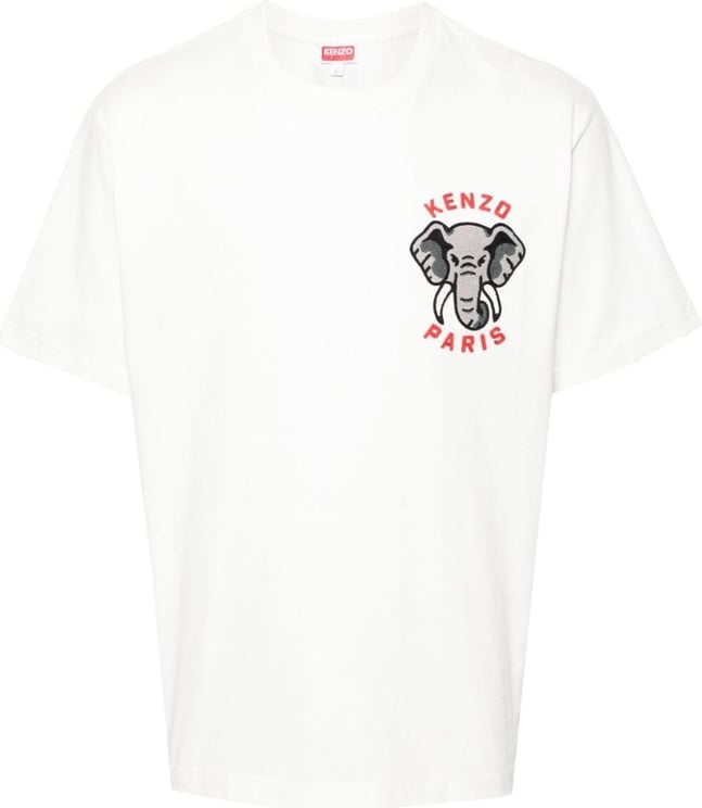 Kenzo t shirt elephant en coton Beige