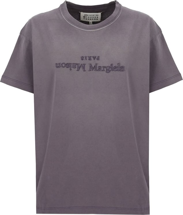 Maison Margiela T-shirts And Polos Purple Blauw