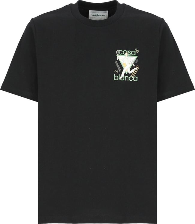 Casablanca T-shirts And Polos Black Zwart