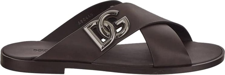 Dolce & Gabbana Leather Sandals Bruin