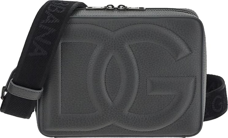Dolce & Gabbana Leather Crossbody Bag Grijs