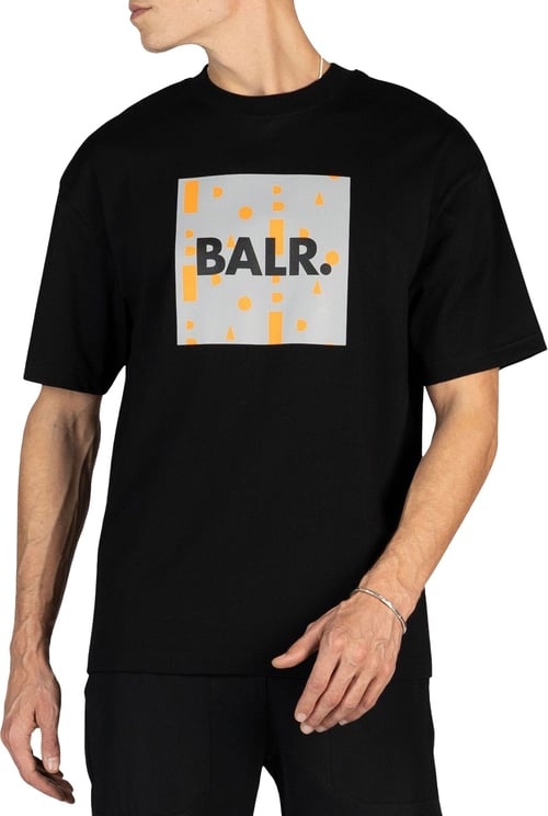 BALR BALR. Repeat Box Fit T-Shirt Zwart