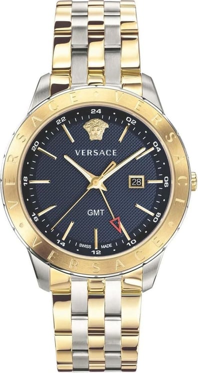 Versace VEBK01019 Univers GMT horloge 43 mm Blauw