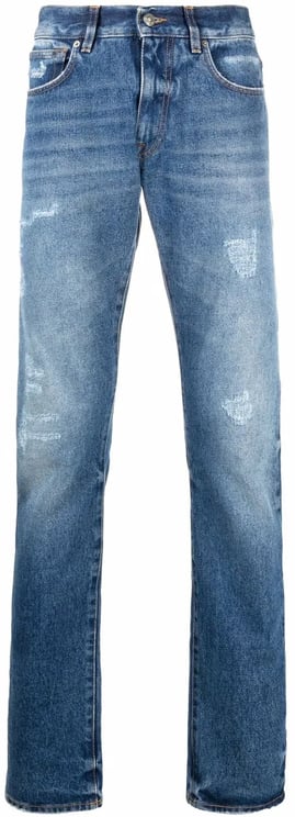 424 Straight-Leg Blue Denim Jeans With Classic Five-Pocket Styling